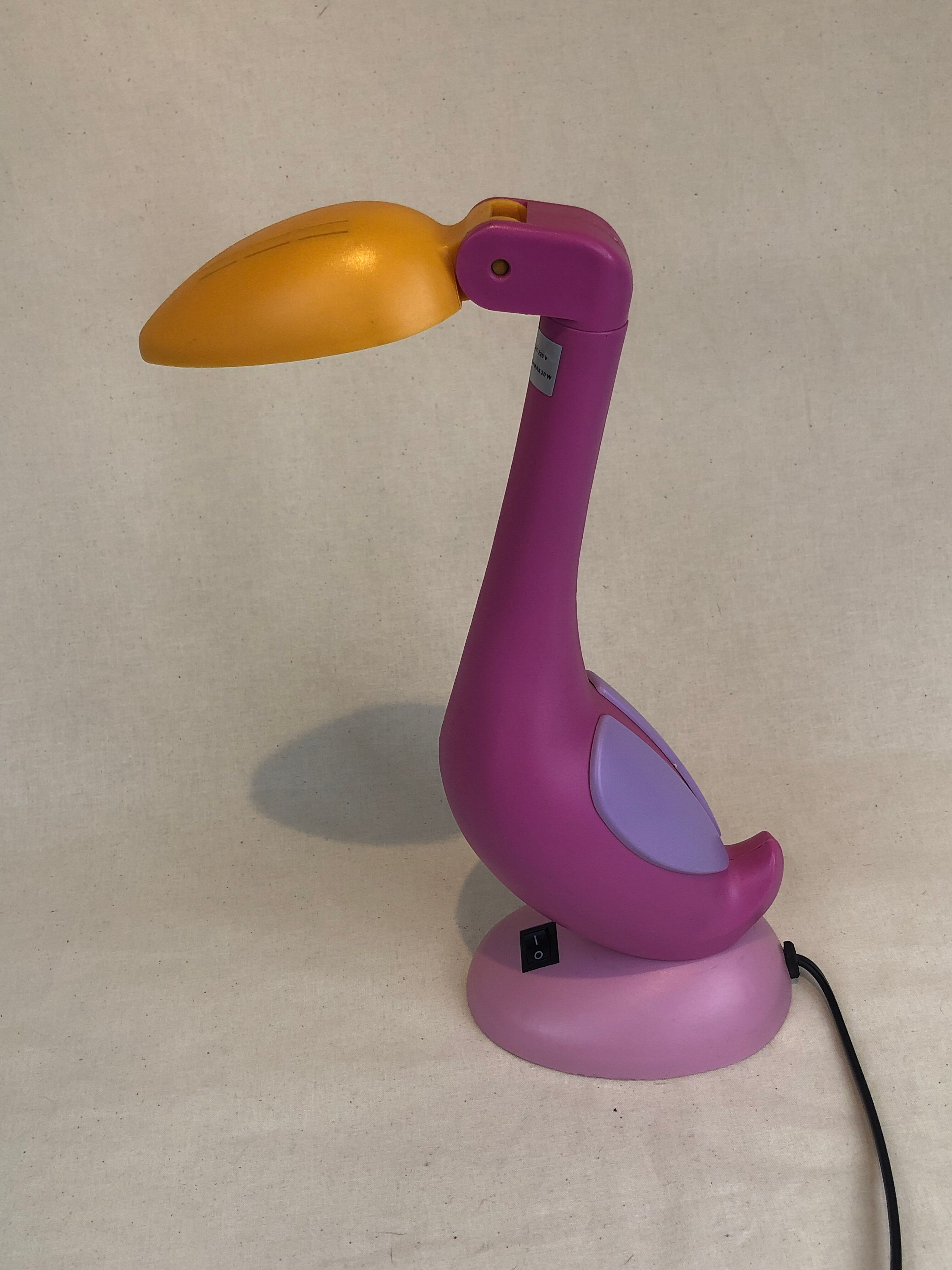 Vintage toucan / flamingo lamp