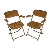Pair of folding seats Lafuma, 1960