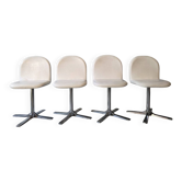 Chaises pivotantes skai blanc