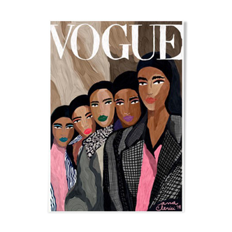 "Vogue Cover - Guirls arabes" 30x42cm