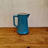 Vintage blue ceramic pitcher