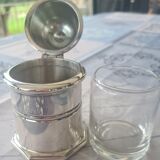 Container of table from Christofle in silver metal
