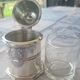 Table container from Christofle in silver-plated metal.