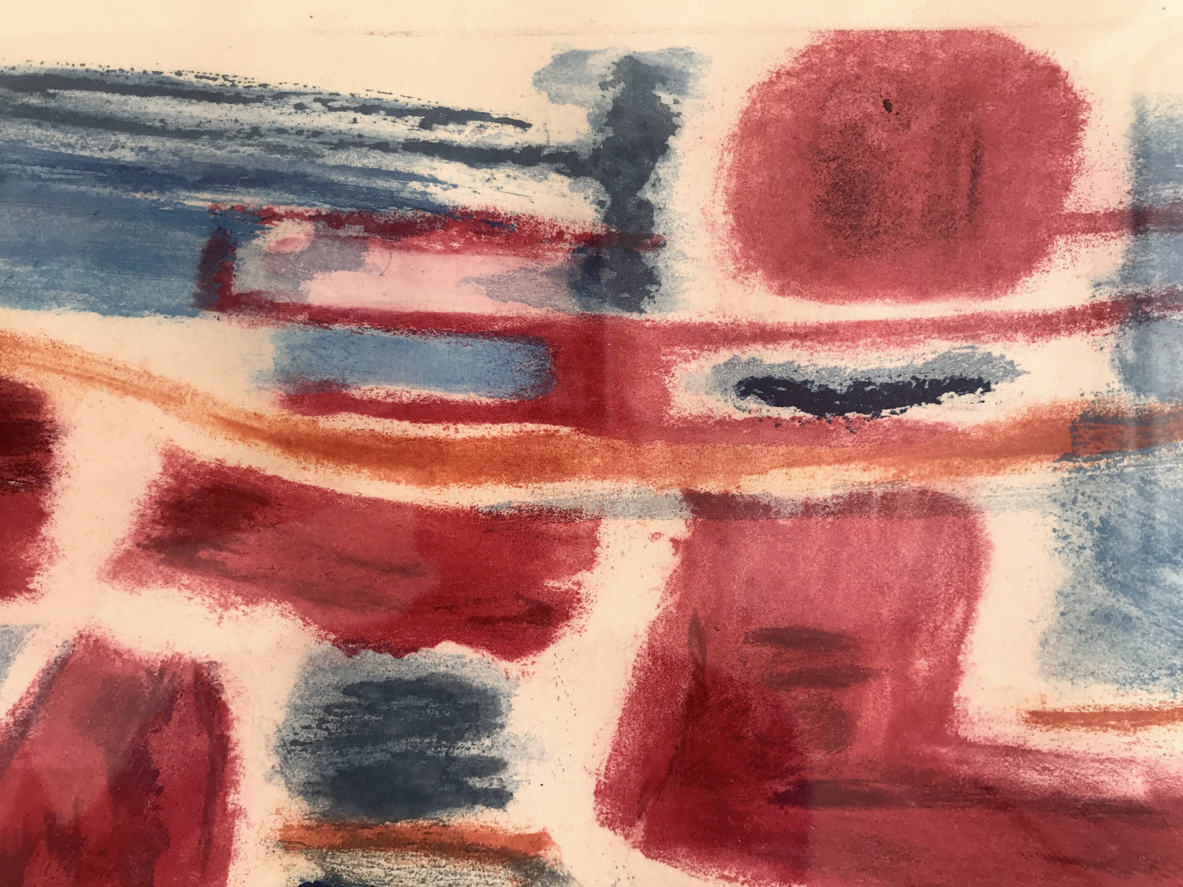 Jean bazaine, the swimmer, 1951. original aquatint signed in pencil