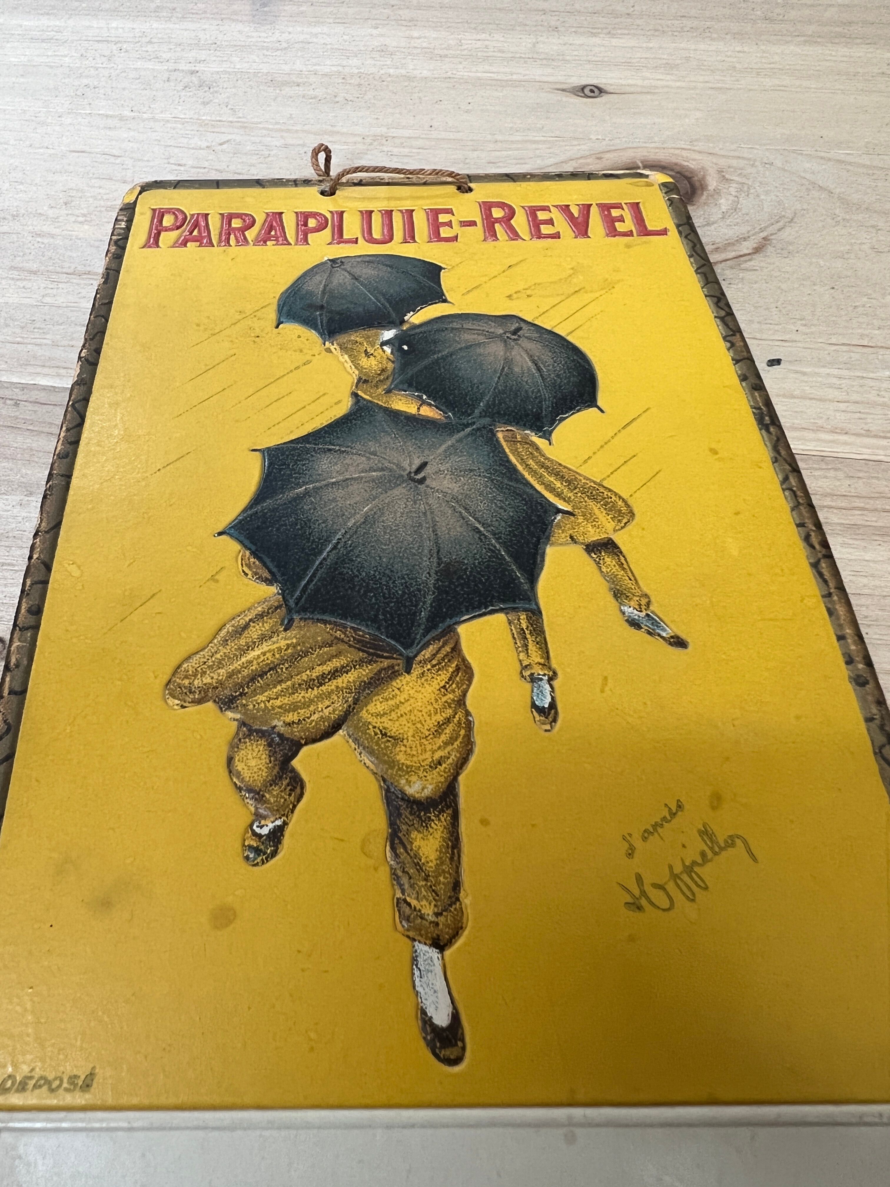 Carton umbrella revel no advertising sheet old pub cappiello