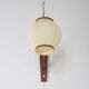 Danish teak wall lamp with pearl shade, 1960s