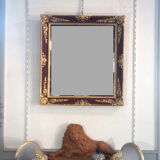 Golden and lacquered mirror 81x75cm