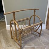 Rattan magazine holder