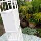 White rattan shelf