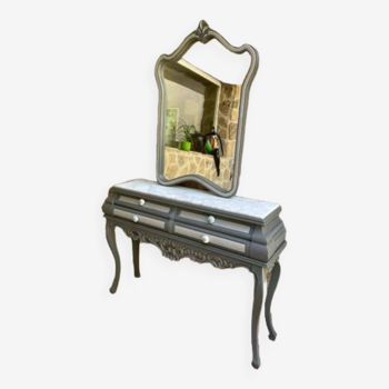 Console-miroir marbre baroque