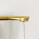 Adjustable Brass and Wicker Arc Sconce