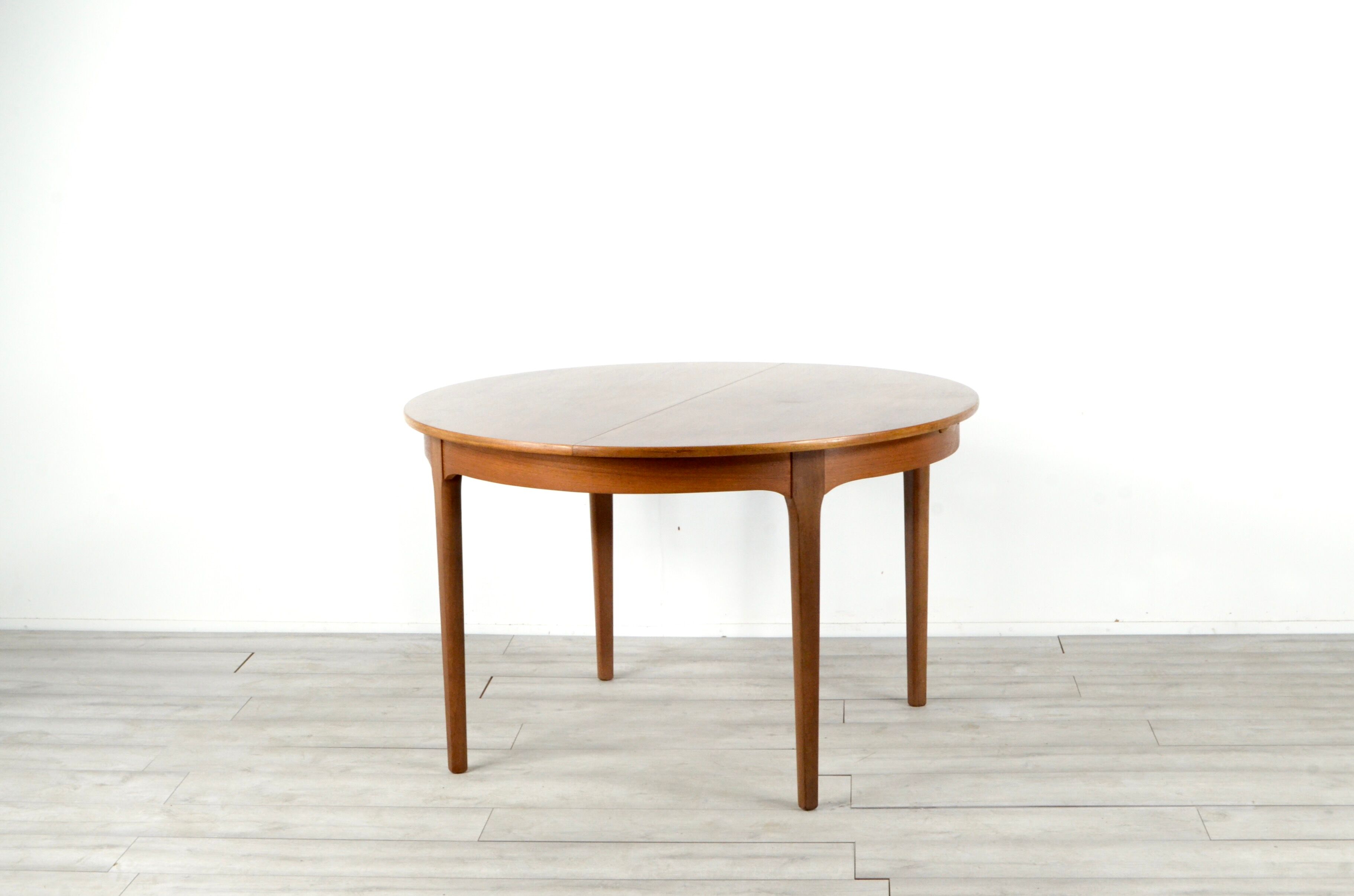 Midcentury Extending Round Teak Table and Chairs by Nathan. Vintage Modern / Danish Style / Retro.