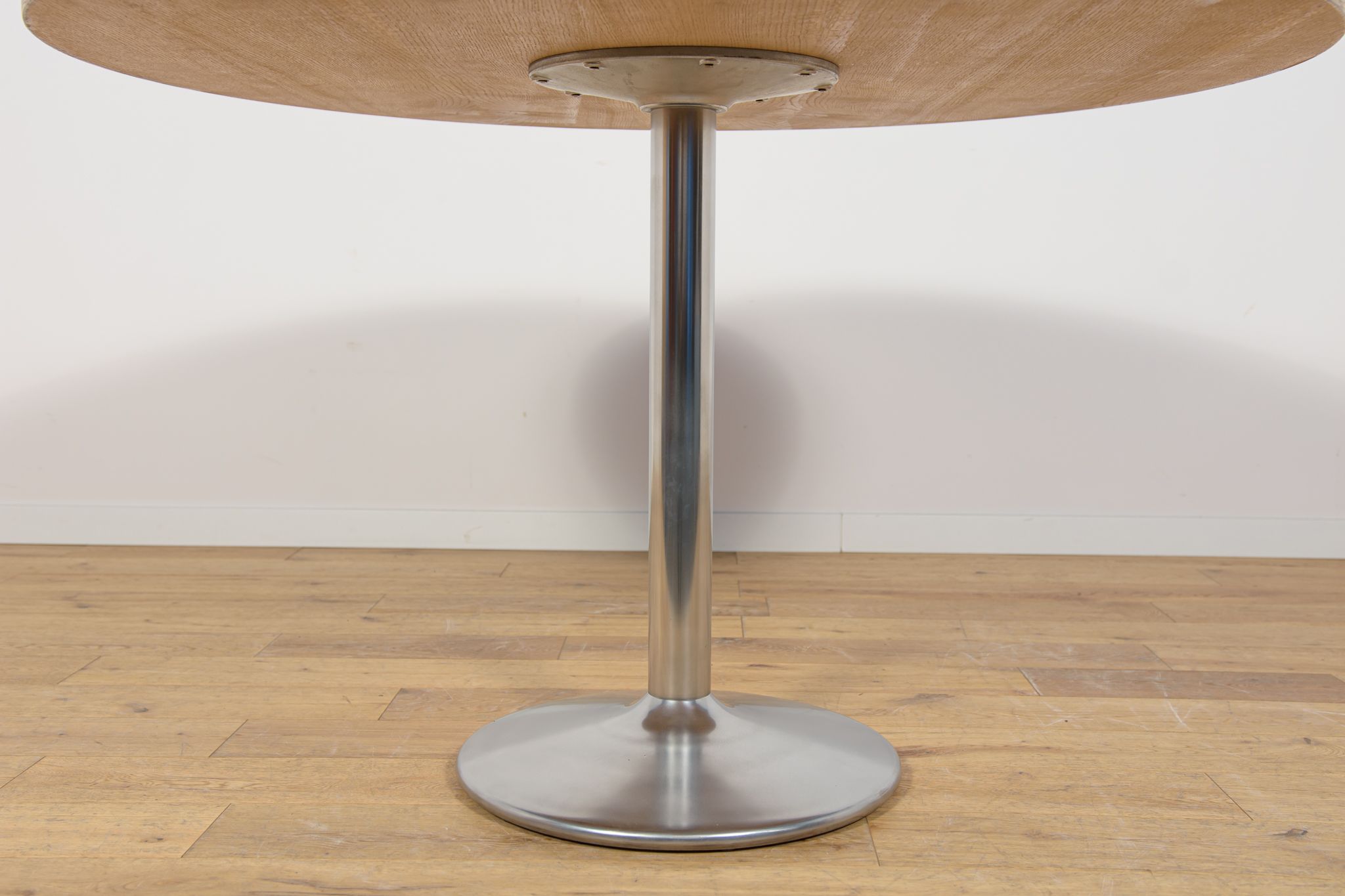 Mid-Century Oak Modern Round Dining Table, Denmark, 1970s