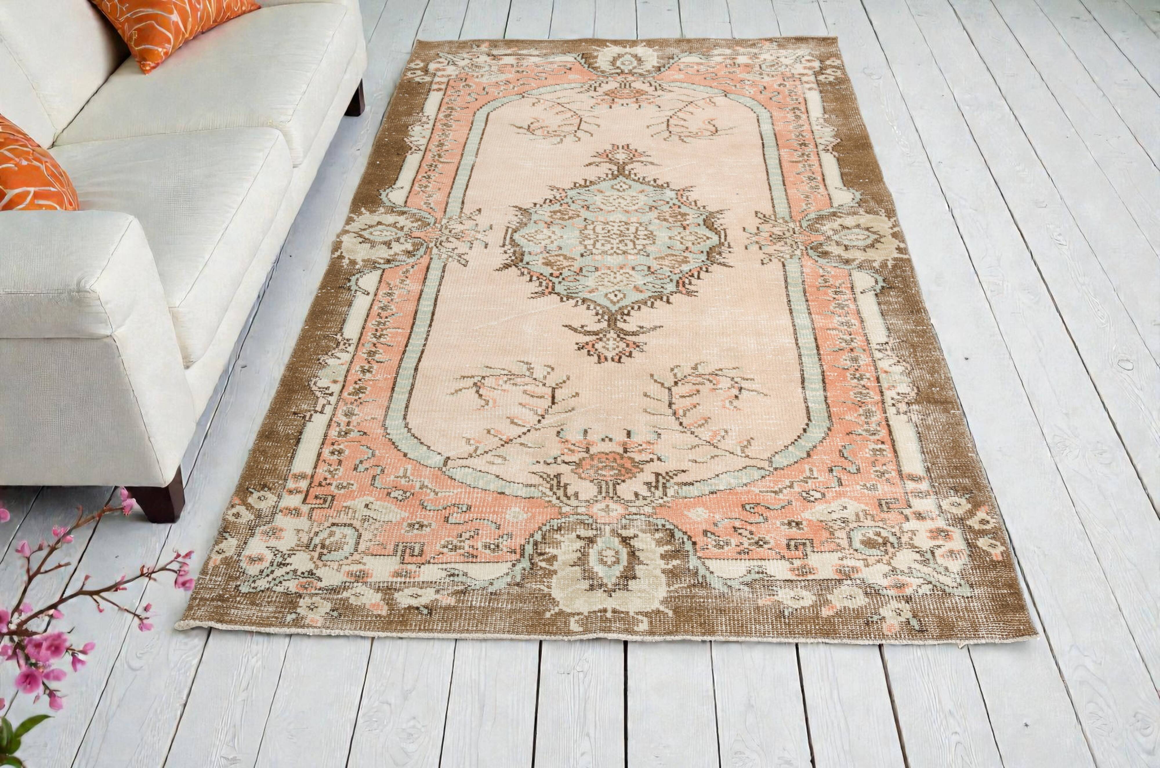 Geometric Handknotted Wool Rug