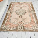Geometric Handknotted Wool Rug