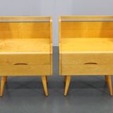 1960s Pair of Night Stands with, Czechoslovakia