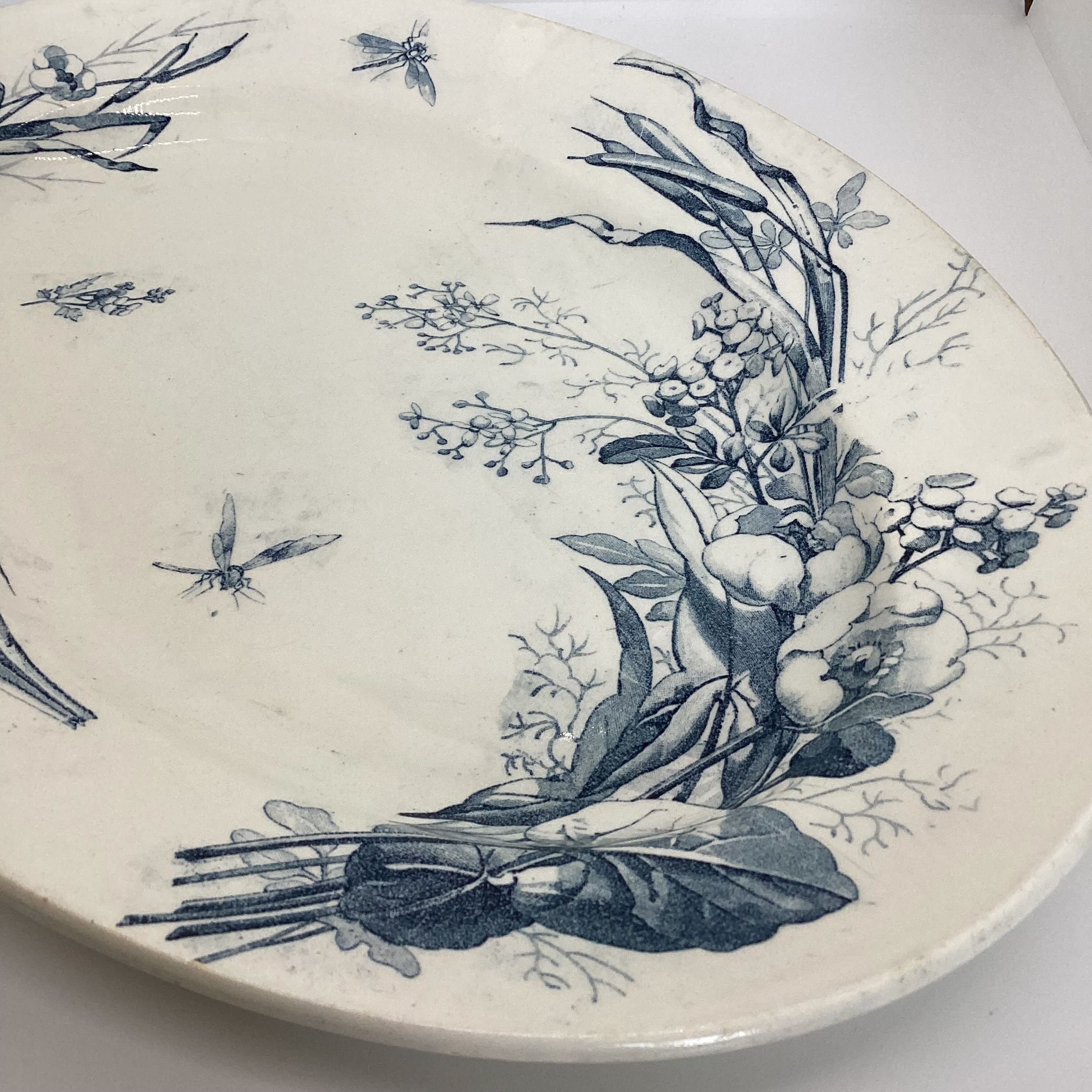 Oval flat terre de fer lunéville