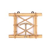 Rattan and metal coat rack, 1950s