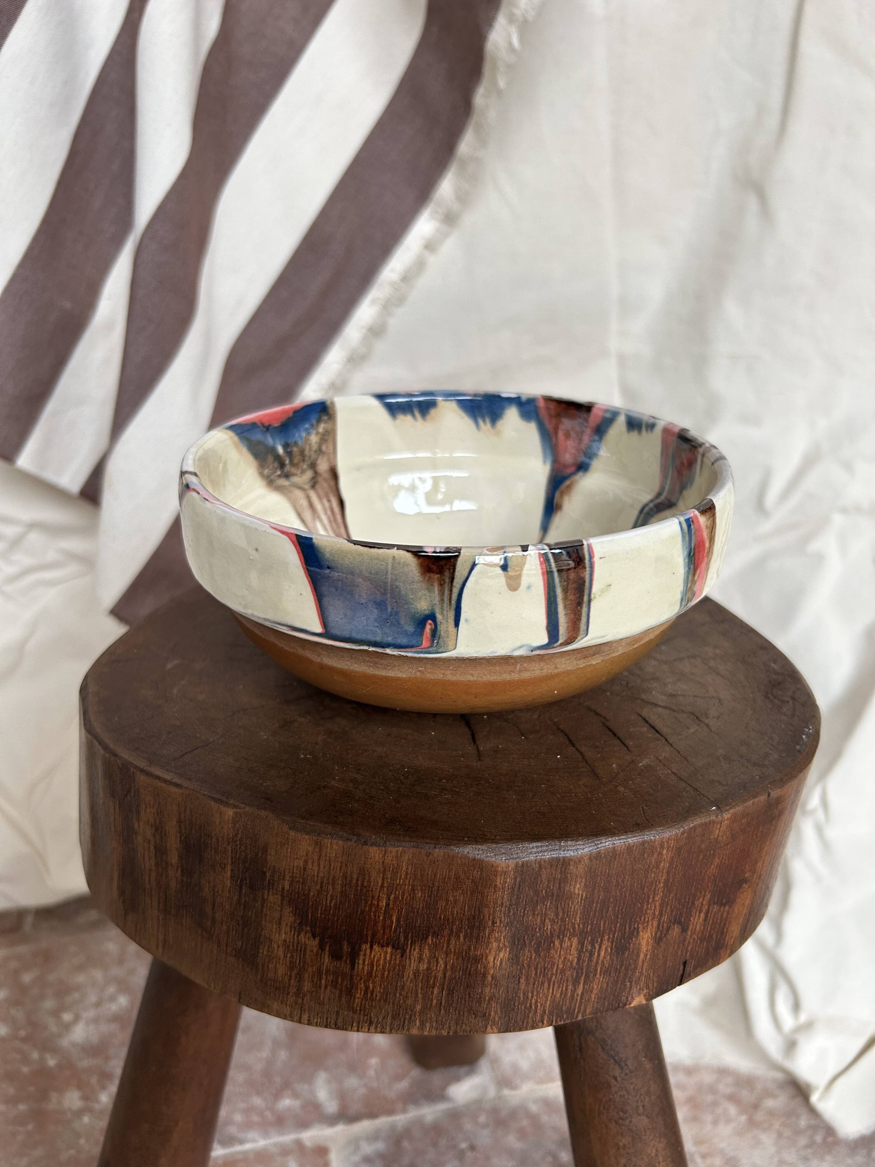 Painted terracotta bowl