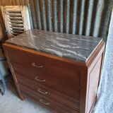 Wooden in oak and marble dresser