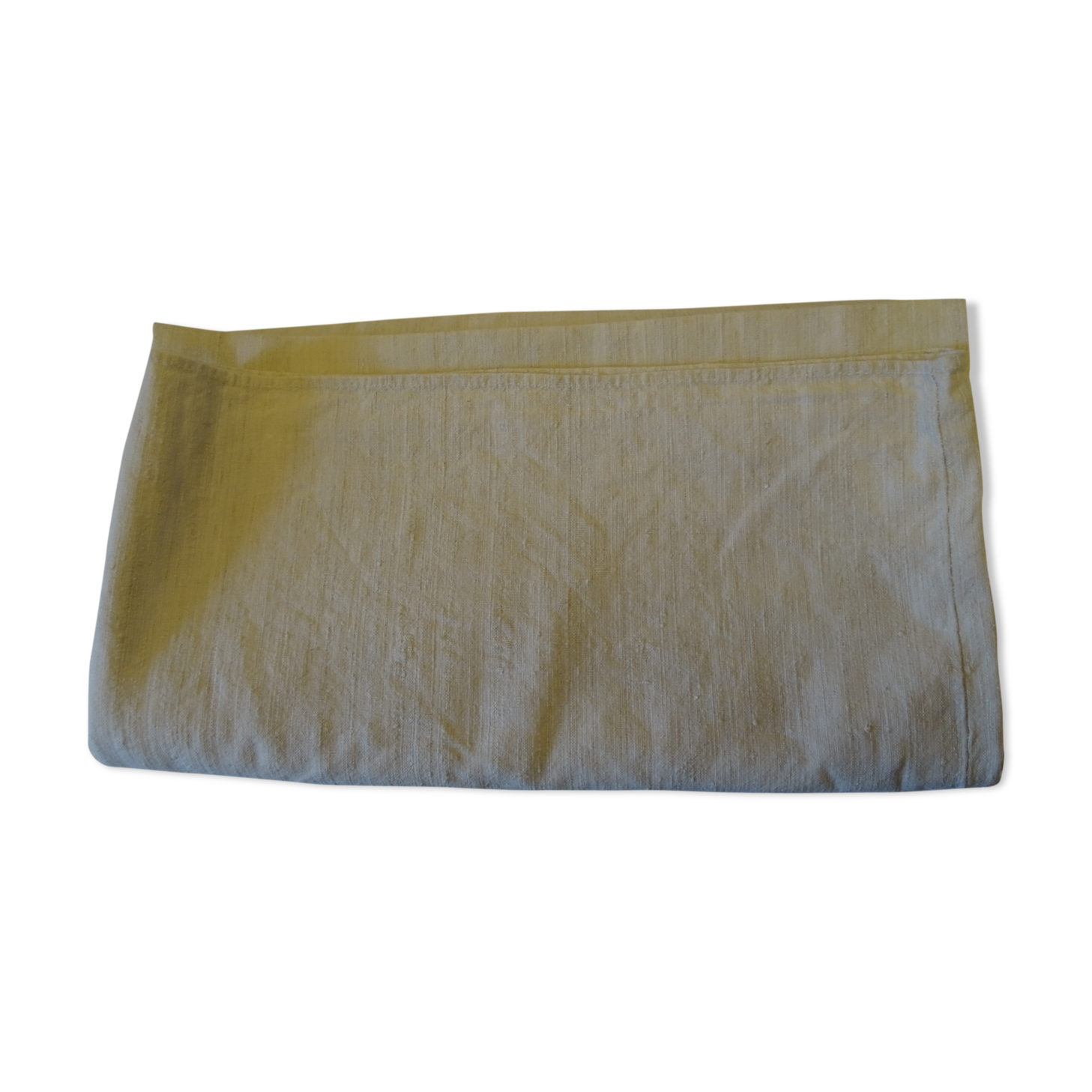 Rustic tablecloth square in hemp.