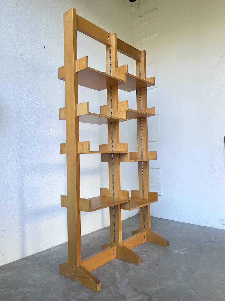 Bookcase on solid beech legs from the 80s