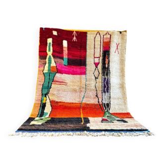 modern Berber bohemian Boujad wool rug