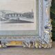 Tableau cadre bois patiné ancien