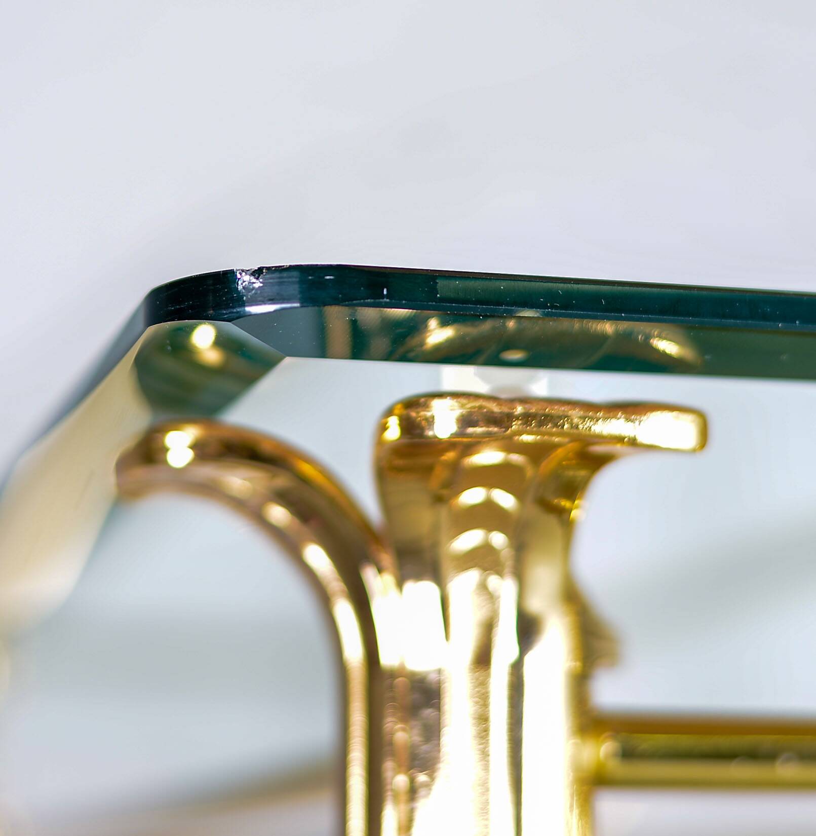 Ramiro Tarazona 24 Carat Goldplated Display Cabinet w. Glass Shelves 1980s