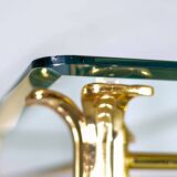 Ramiro Tarazona 24 Carat Goldplated Display Cabinet w. Glass Shelves 1980s