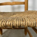 Country straw armchair