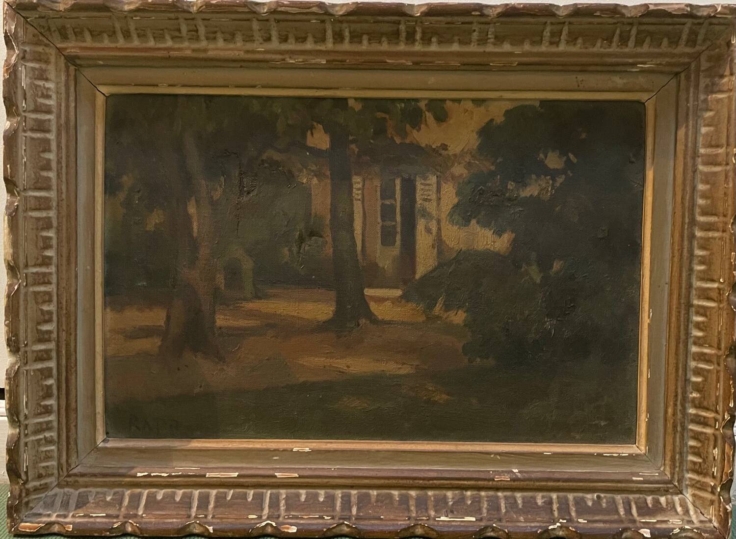 Tableau paysage maison un jour d’été signé Rapp