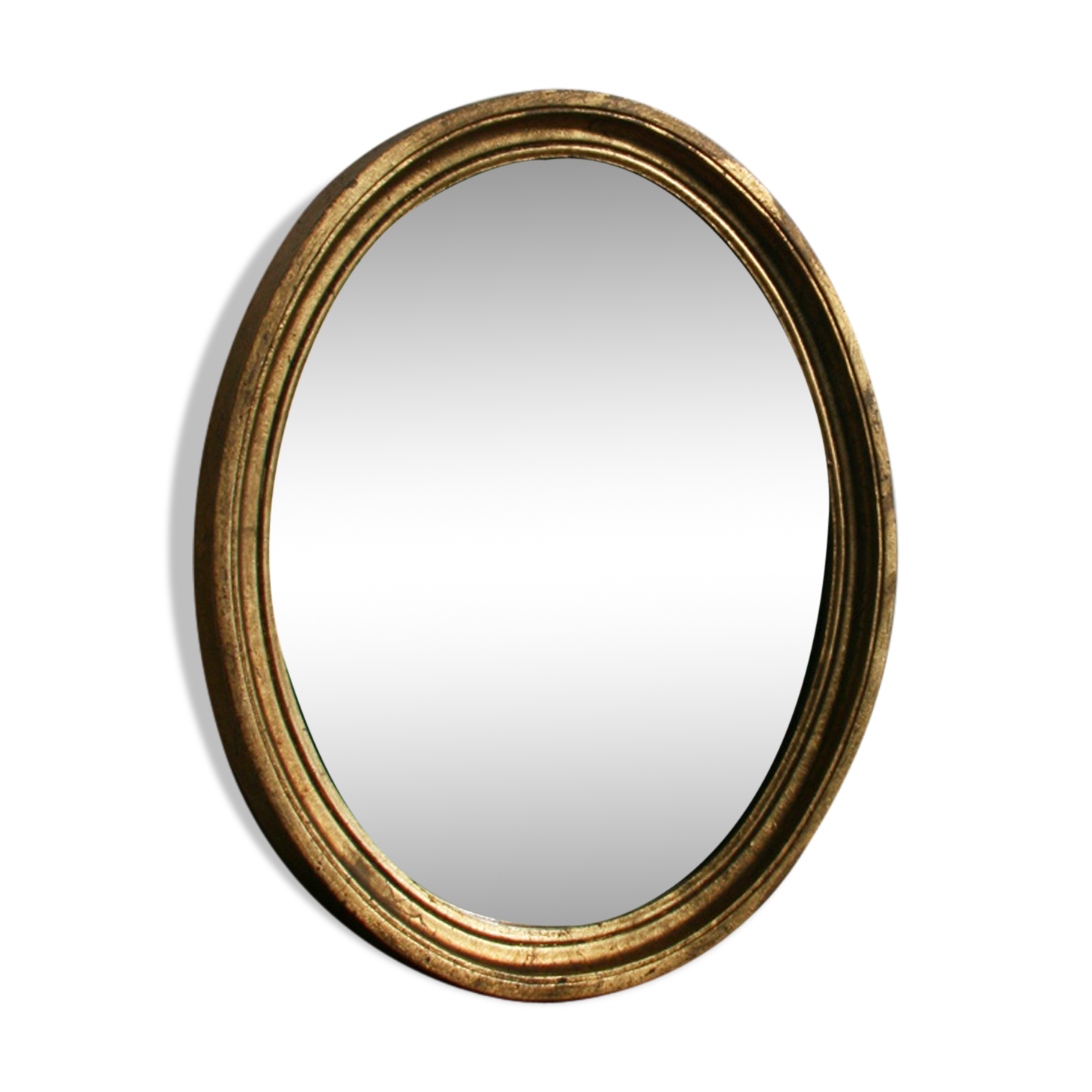 Golden mirror oval 32x25cm