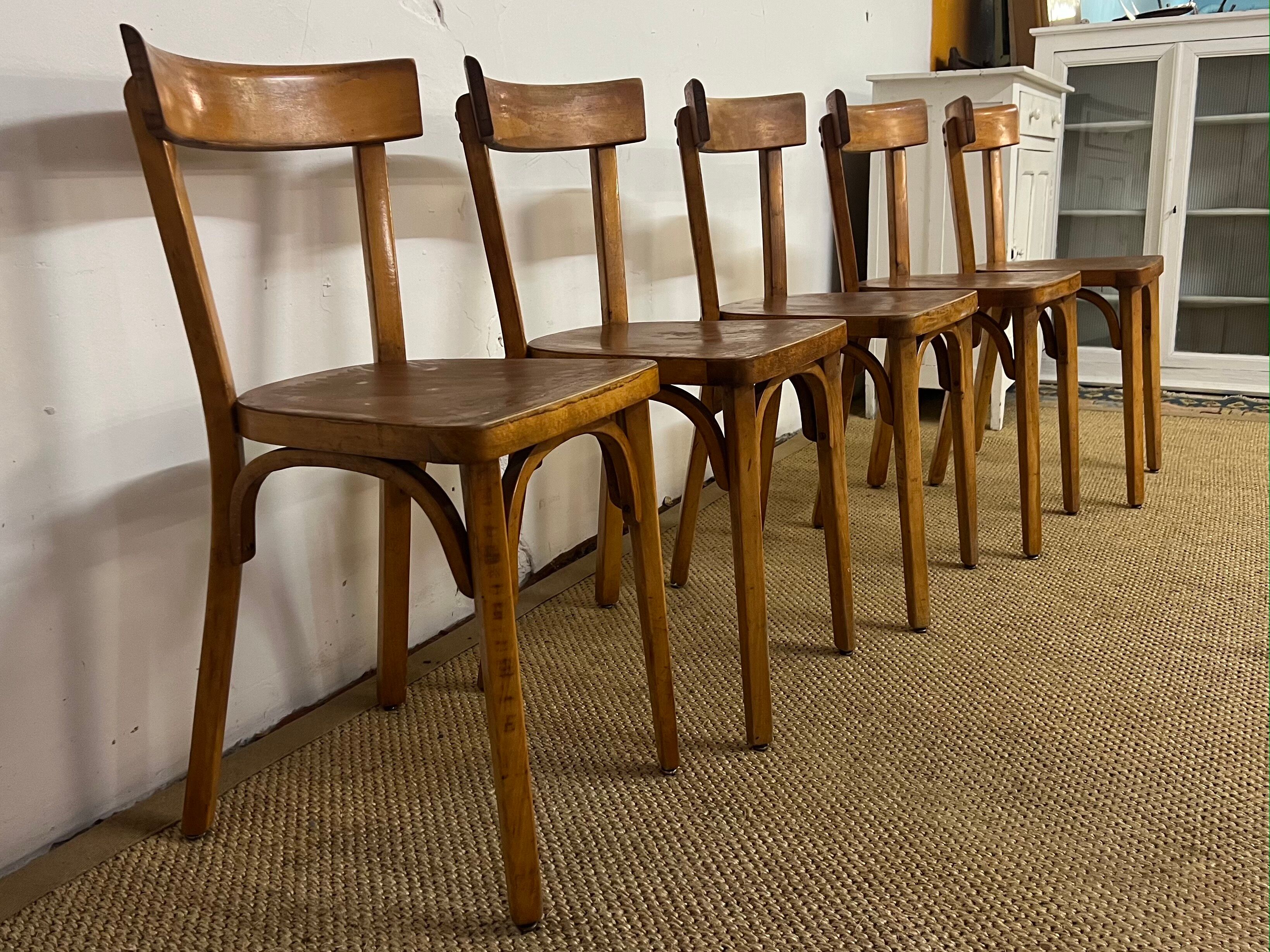 5 Baumann bistro chairs