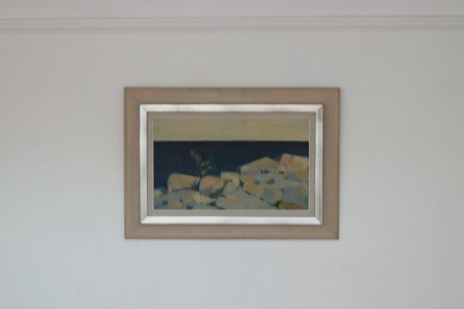 Huile sur toile suédoise – « Paysage côtier » par Arne Aspelin