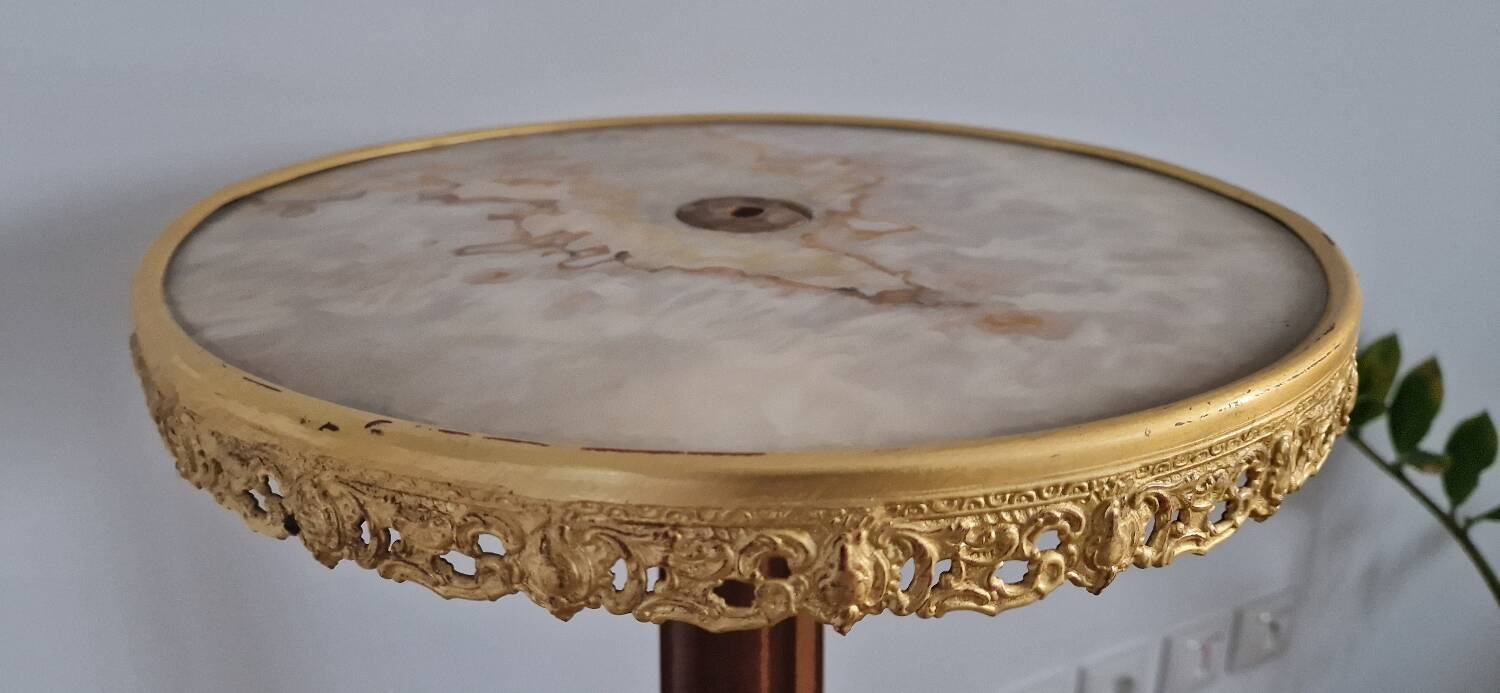 Louis xvi style high pedestal table