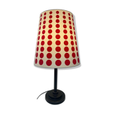 Vintage lamp with a swivelling lampshade in red polka dots – 1970s pop spirit