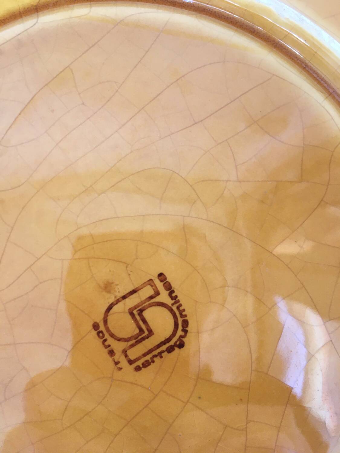 Sarreguemines barbotine dish