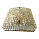 Square glass and bronze flush mount lamp, 1960s