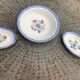 Lot composed of a deep dish and two small serving dishes, Elorn, digoin and sarreguemines model