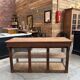 Glass-fronted oak counter from the 19th century.