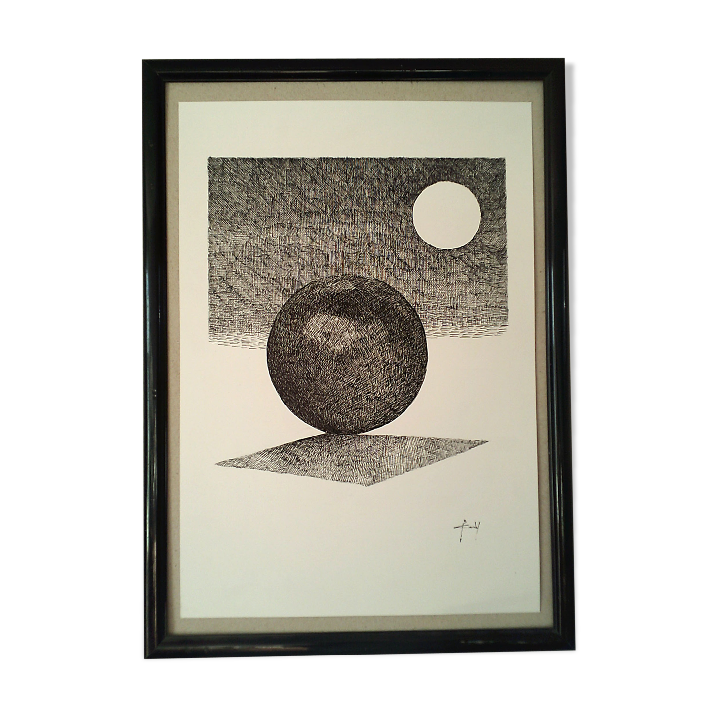 "Projected shadow" China ink