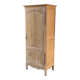 Armoire d'internat Louis XV rénovée en chêne brut bonnetière Riskoff