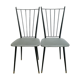 Paire de chaises Colette Gueden pied de poule années 50