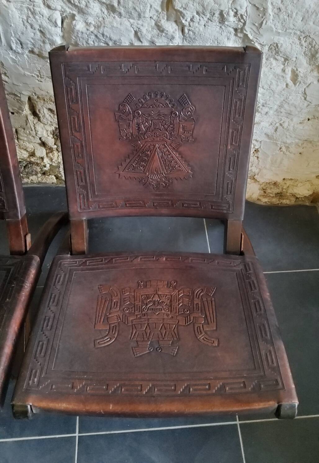 Pair of "Relax" armchairs in leather and wood, Angel I. PAZMINO - 1950