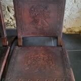 Pair of "Relax" armchairs in leather and wood, Angel I. PAZMINO - 1950
