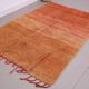 Orange Vintage Moroccan Rug 139 x 190 cm - Berber Rug - Handmade Wool Rug