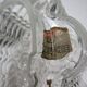 Vintage ceiling light WILA Leuchten in textured glass, Germany 1970.