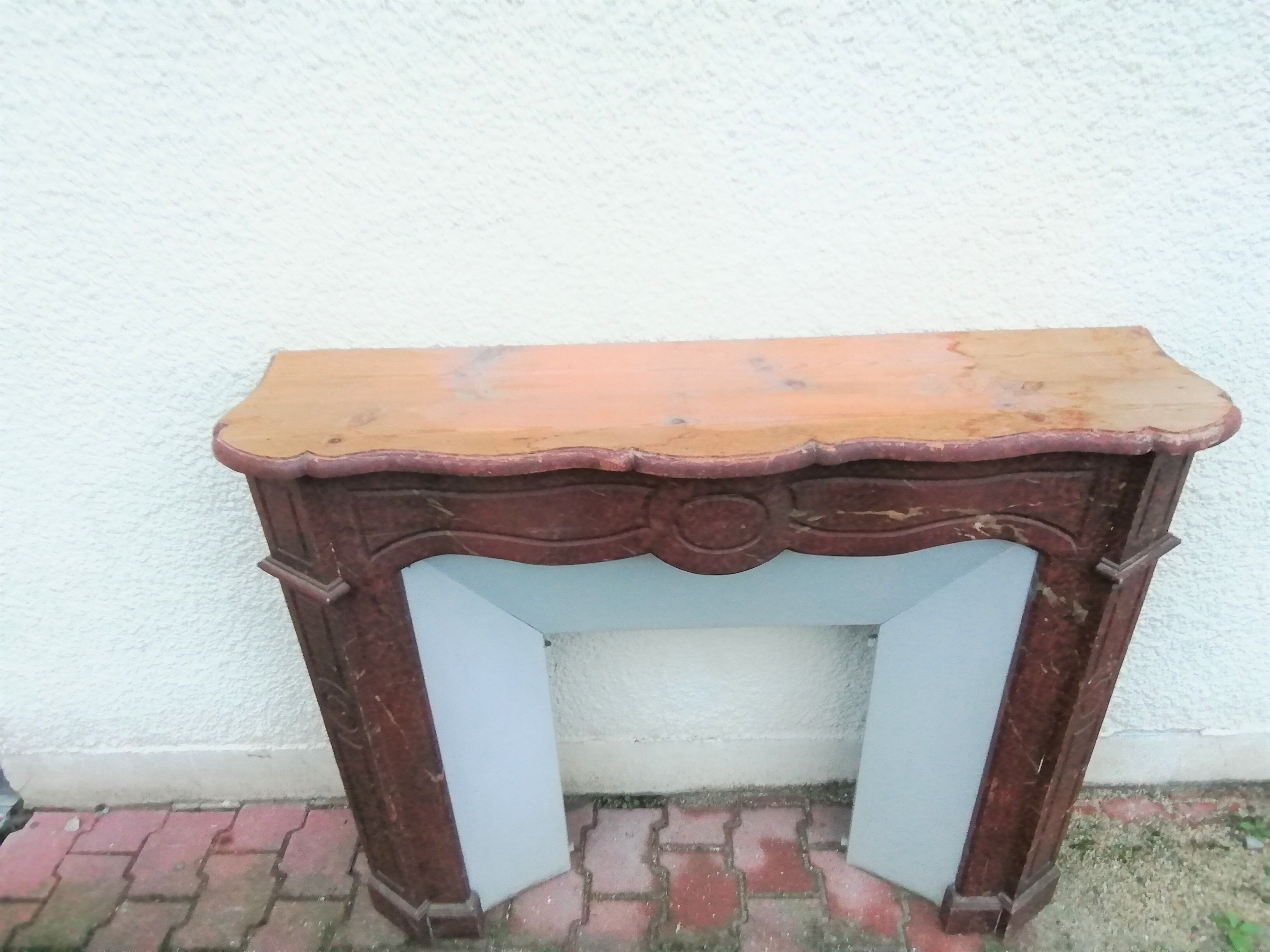 Marble faux mantelpiece