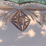 Pink art deco table mirror